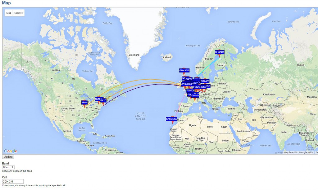 Ultimate3 WSPR on 80m